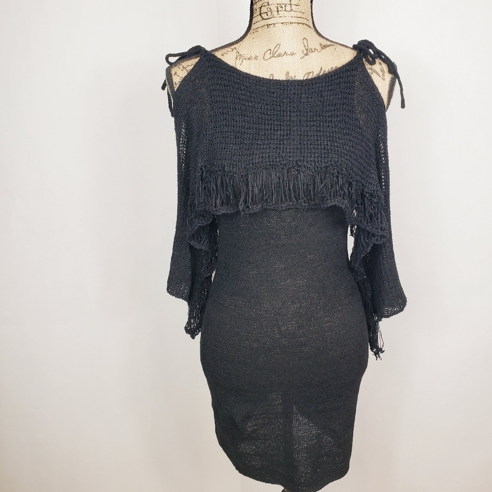 🆕️ Somedays lovin black cold shoulder knit dress